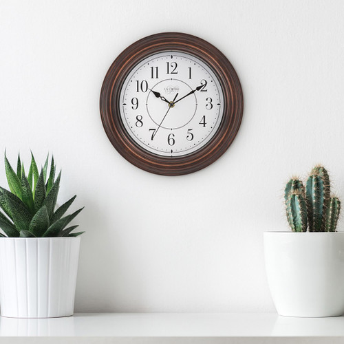Evelyn Antique Brown Silent Movement 12 Inch Wall Clock - View 2