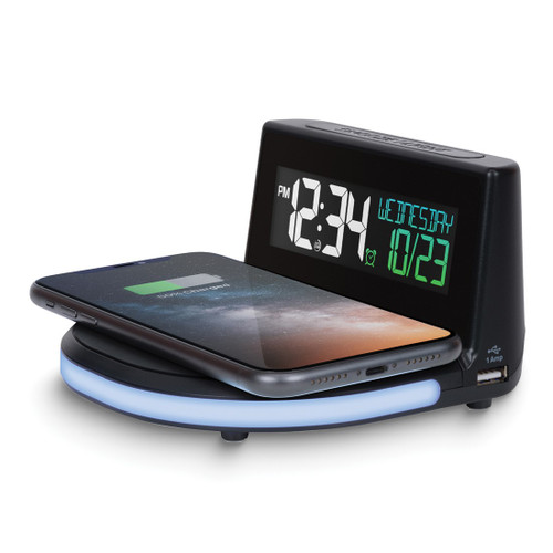 Digital Glow Wireless Charging Alarm Clock - View 2