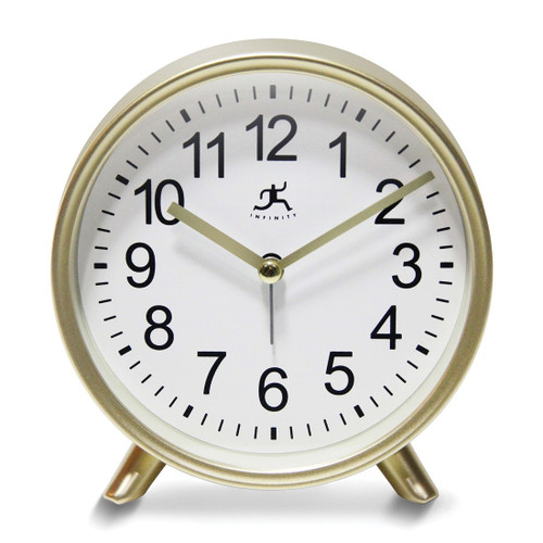Gold-Tone Tabletop Alarm Clock