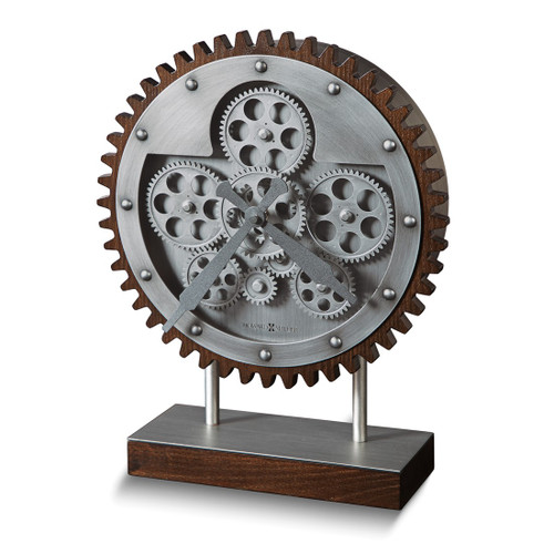 Howard Miller Hamish Antiqued Silver-Finish Metal Accent Mantel Clock