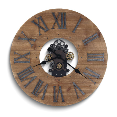 Howard Miller Forest Gallery 24 Inch Natural Wood Wall Clock