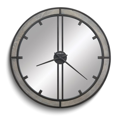 Howard Miller Abril 30 Inch Black Satin Brushed Metal Wall Clock