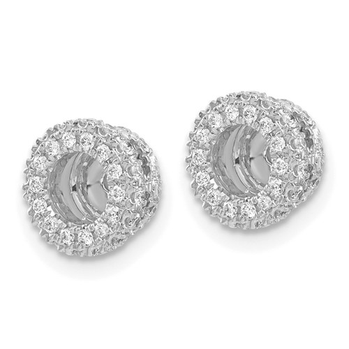 Rhodium-Plated 14K White Gold 0.38ct Lab-Grown Diamond for 4.25 mm Earring Jacket, 8.25 mm Long - View 2