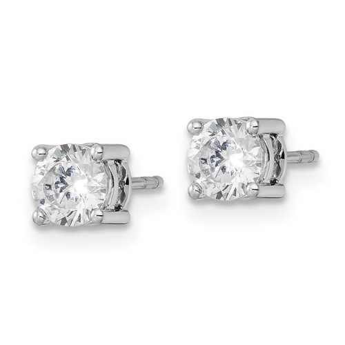 Rhodium-Plated 14K White Gold 1ct Lab-Grown Diamond Stud Stud Earrings, 4.75 mm - View 2