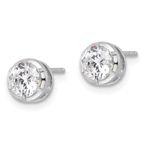 Rhodium-Plated True Origin 14K White Gold 1ct Lab-Grown Diamond Solitaire Stud Earrings, 6 mm - View 2