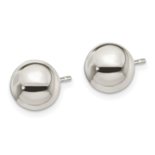 Sterling Silver Polished 8 mm Ball Stud Earrings - View 2