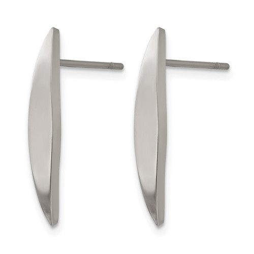 Stainless Steel Polished Post Drop Earrings, 22.8 mm - View 2