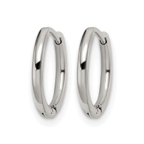 Chisel Stainless Steel Polished 1.6 mm Hinged Hoop Earrings, 13 mm Long - View 2