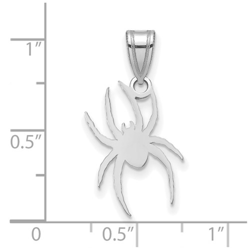 LogoArt University of Richmond Pendant - Rhodium-Plated 10K White Gold Large Spider - View 2