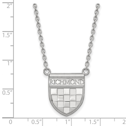 Rhodium-Plated 10K White Gold University of Richmond Large Split Chain Necklace - View 2