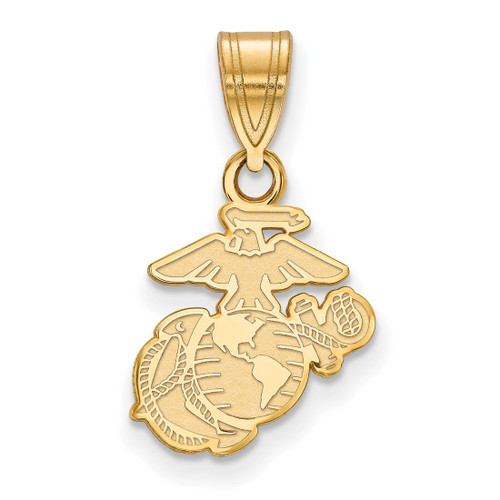 LogoArt U.S. Marine Corps Pendant - 10K Yellow Gold Small
