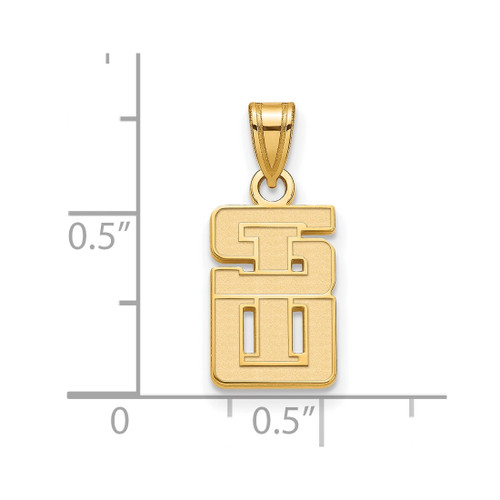 LogoArt Southern Illinois University Pendant - 10K Yellow Gold Small - View 2