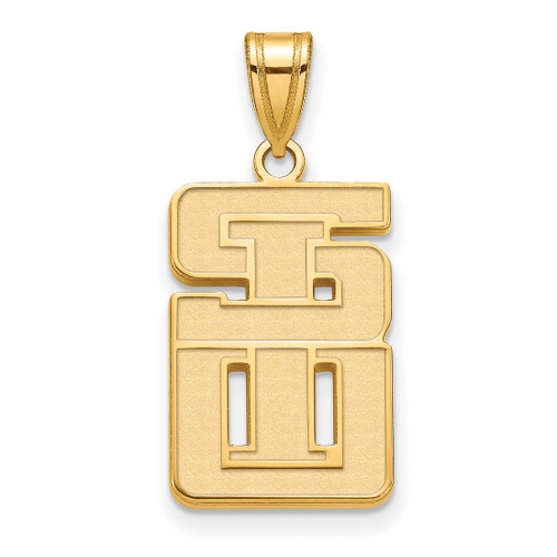 LogoArt Southern Illinois University Pendant - 10K Yellow Gold Large