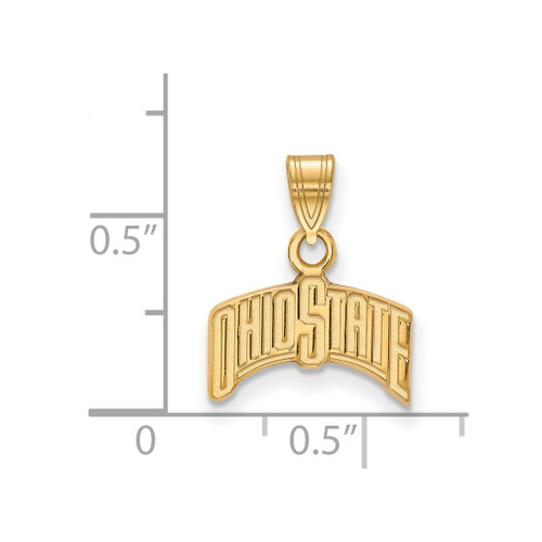 LogoArt Ohio State University Pendant - 10K Yellow Gold The Small - View 2