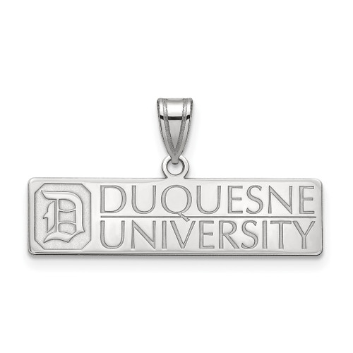 LogoArt Duquesne University Pendant - Rhodium-Plated 14K White Gold Large