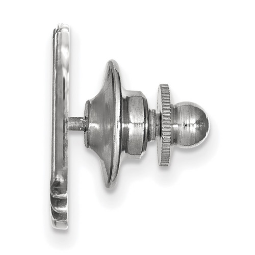 LogoArt Ohio University Lapel Pin - Rhodium-Plated 14K White Gold - View 2
