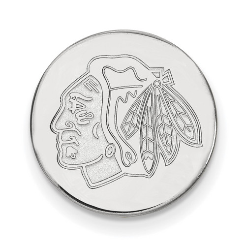 LogoArt Chicago Blackhawks Lapel Pin - Rhodium-Plated 14K White Gold
