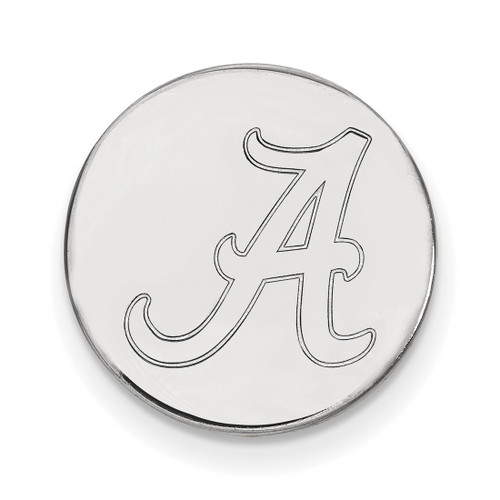 LogoArt University of Alabama Lapel Pin - Rhodium-Plated 14K White Gold Letter A