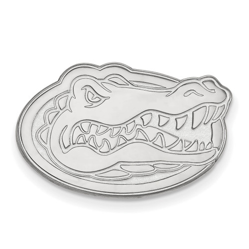 LogoArt University of Florida Lapel Pin - Rhodium-Plated 14K White Gold Gator
