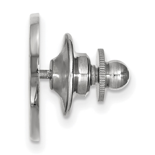 LogoArt University of Georgia Lapel Pin - Rhodium-Plated 14K White Gold Letter G - View 2