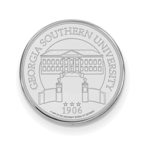 LogoArt Georgia Southern University Lapel Pin - Rhodium-Plated 14K White Gold Crest