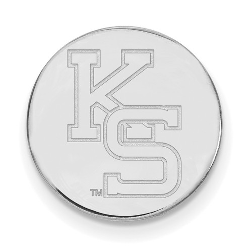 LogoArt Kansas State University Lapel Pin - Rhodium-Plated 14K White Gold K-S