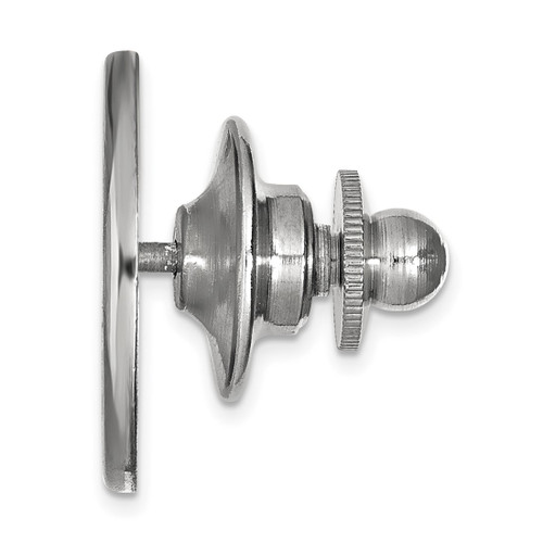 LogoArt Georgia Institute of Technology Lapel Pin - Rhodium-Plated 14K White Gold Crest - View 2