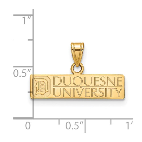 LogoArt Duquesne University Pendant - 14K Yellow Gold Medium - View 2