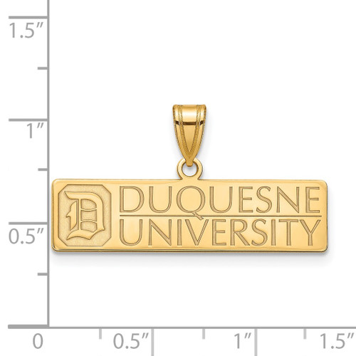 LogoArt Duquesne University Pendant - 14K Yellow Gold Large - View 2