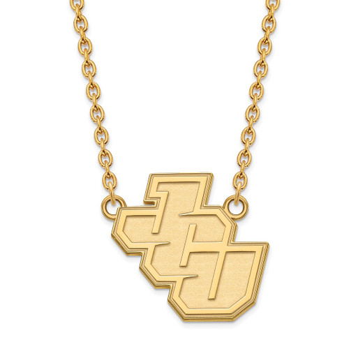 LogoArt John Carroll University Necklace - 14K Yellow Gold Large Pendant 18 Inch