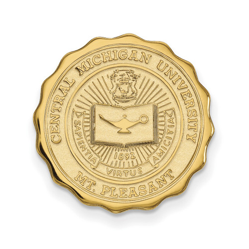 LogoArt Central Michigan University Lapel Pin - 14K Yellow Gold Crest