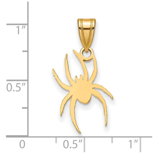 LogoArt University of Richmond Pendant - 14K Yellow Gold Large Spider - View 2