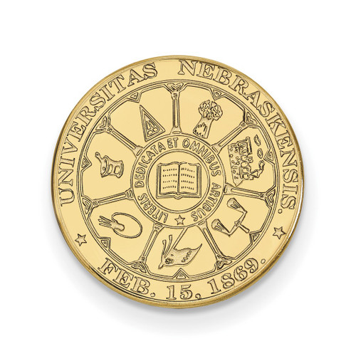 LogoArt University of Nebraska Lapel Pin - 14K Yellow Gold Crest