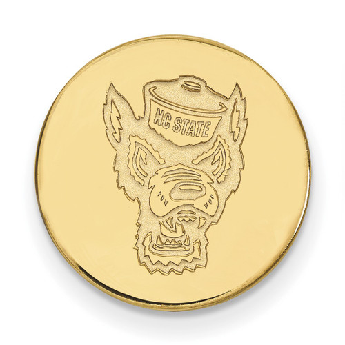 LogoArt North Carolina State University Lapel Pin - 14K Yellow Gold Wolf
