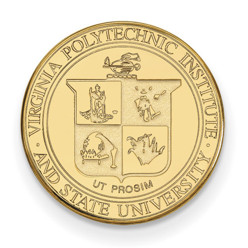 LogoArt Virginia Tech Lapel Pin - 14K Yellow Gold Crest
