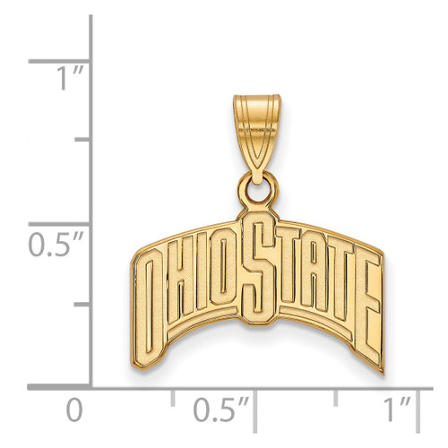 LogoArt Ohio State University Pendant - 14K Yellow Gold The Large - View 2