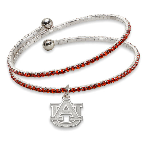 Auburn Univ Amped Logo Crystal Bracelet