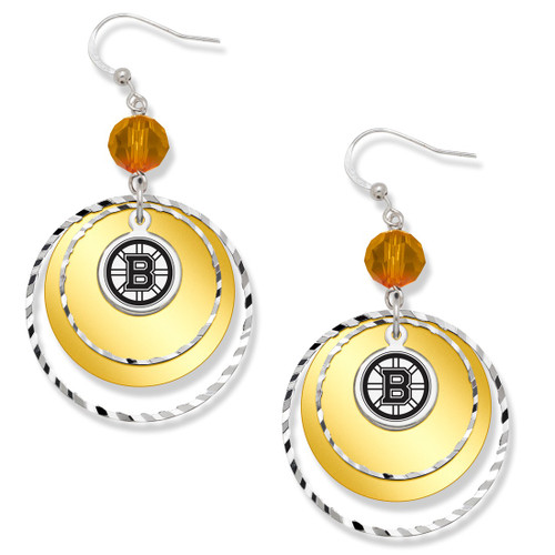 LogoArt Boston Bruins Earrings - Game DAY