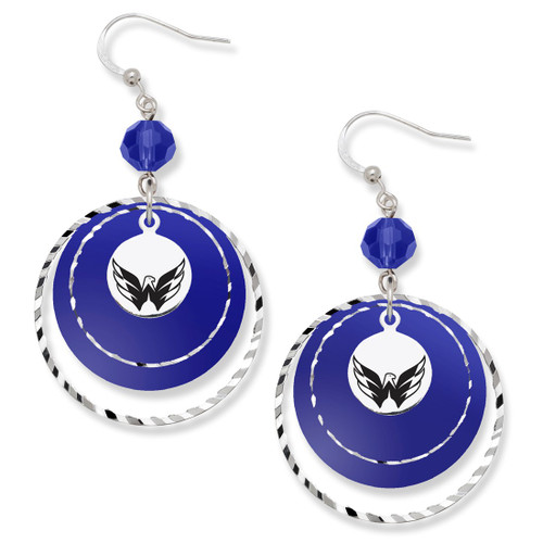LogoArt Washington Capitals Earrings - Game DAY