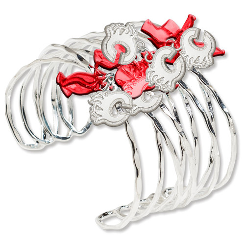LogoArt Calgary Flames Bracelet - Celebration Cuff
