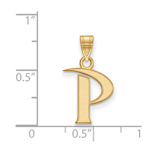LogoArt Pepperdine University Pendant - Sterling Silver Gold-Tone Letter P Small - View 2