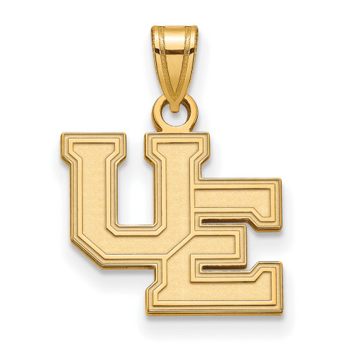 LogoArt University of Evansville Pendant - Sterling Silver Gold-Tone Purple Aces Small