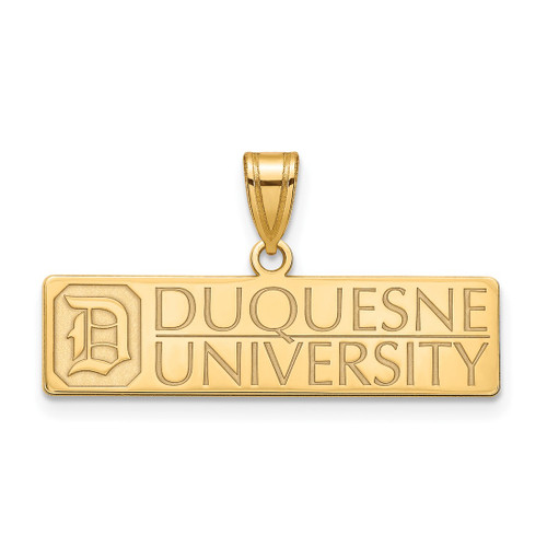 LogoArt Duquesne University Pendant - Sterling Silver with Gold-Tone Large