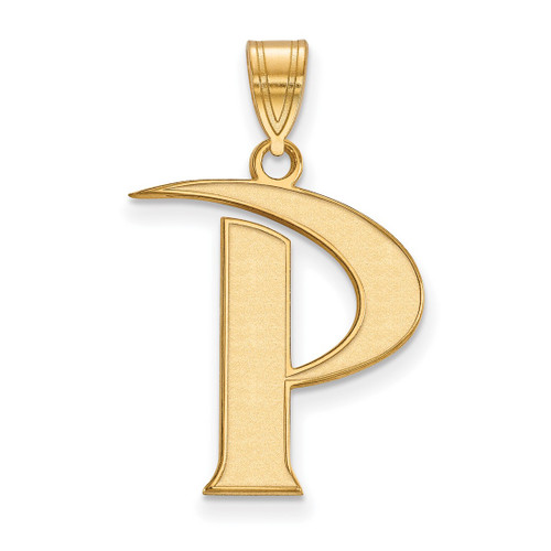 LogoArt Pepperdine University Pendant - Sterling Silver Gold-Tone Letter P Large