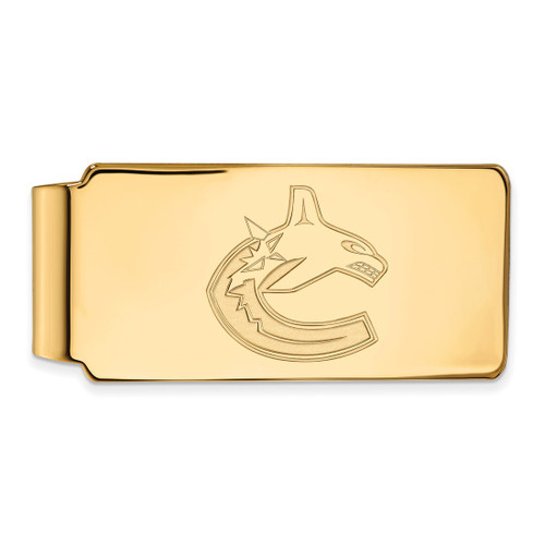 LogoArt Vancouver Canucks Money Clip - Sterling Silver Gold-Tone