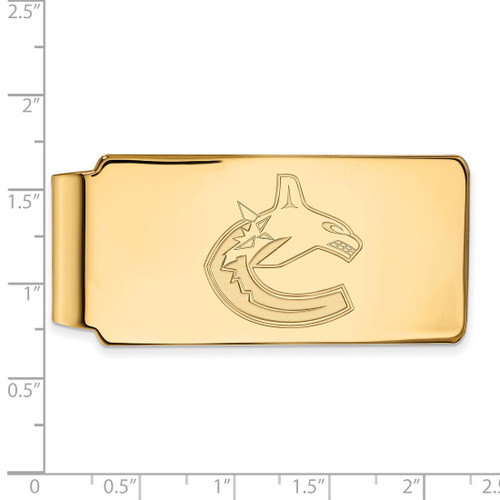 LogoArt Vancouver Canucks Money Clip - Sterling Silver Gold-Tone - View 2