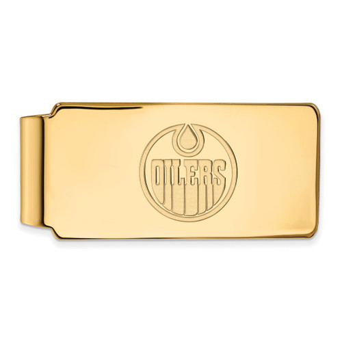 LogoArt Edmonton Oilers Money Clip - Sterling Silver Gold-Tone