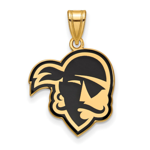 LogoArt Seton Hall University Pendant - Sterling Silver Gold-Tone Pirate Large Enameled