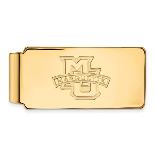 LogoArt Marquette University Money Clip - Sterling Silver Gold-Tone