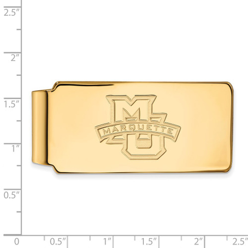 LogoArt Marquette University Money Clip - Sterling Silver Gold-Tone - View 2